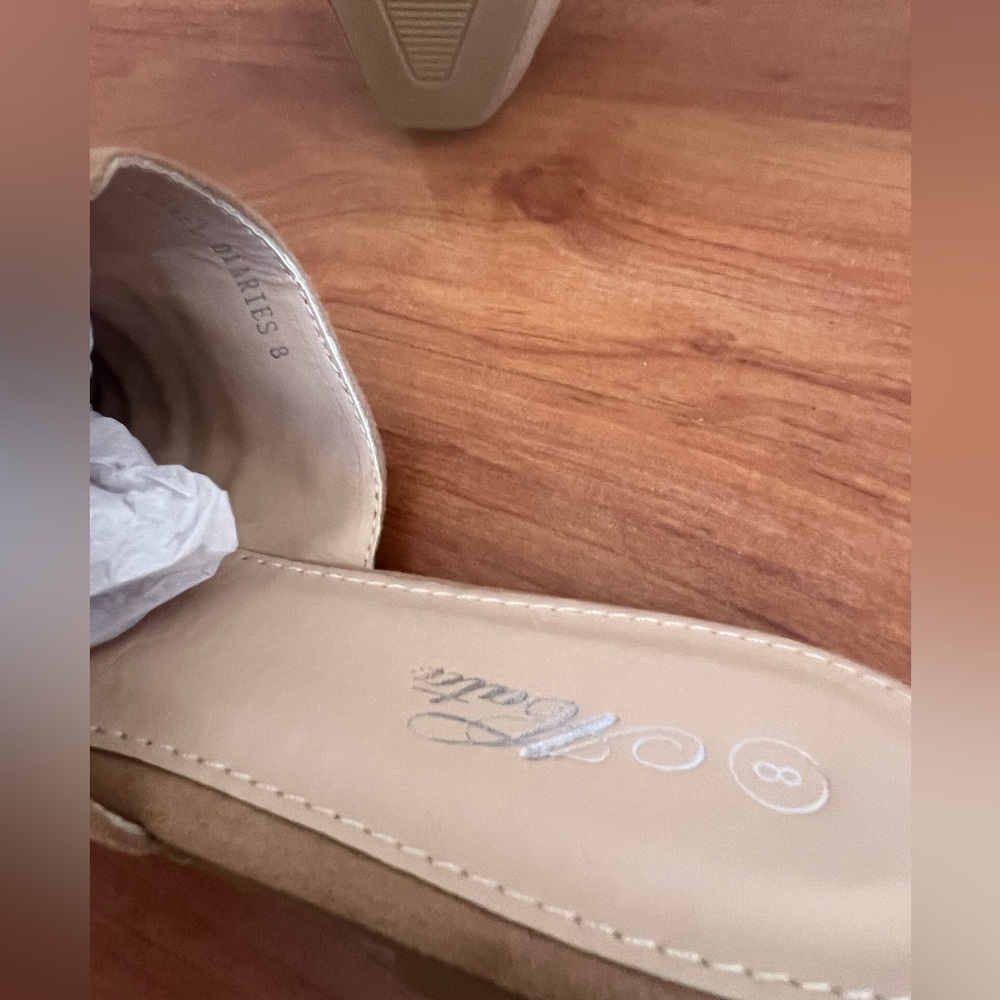 New Tan Beige Women's Mules Abata Shoes Size 8 - Picture 4 of 5